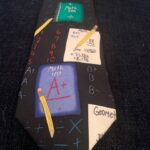 Education-themed tie from the collection