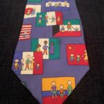 Education-themed tie from the collection