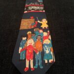 Education-themed tie from the collection
