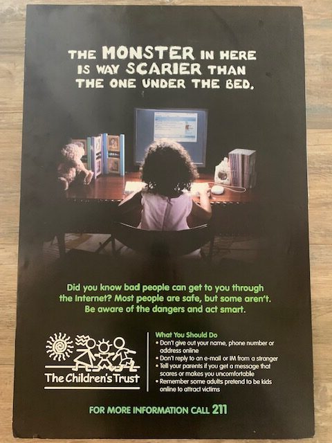 A campaign was created to address children's safety and the issue of online solicitation from one of Dr. Karp'
