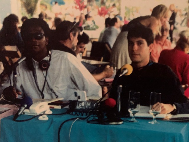 The World According to Karp and Davis live at The News Café on Ocean Drive.