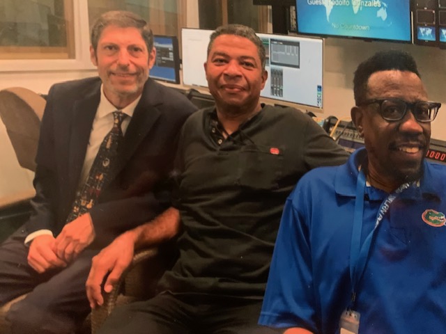 Thirty years after our first time editing WKDZ Kids World, I stopped by WLRN to say hello to John and Rick soo
