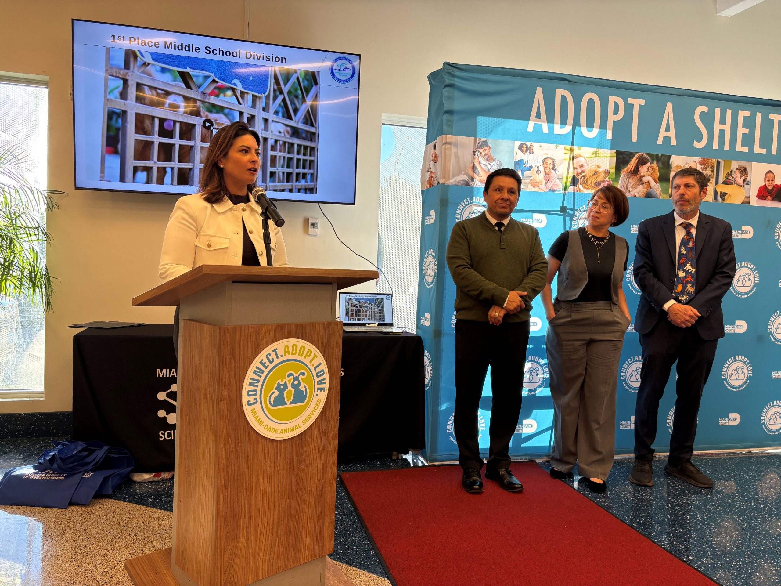 The Miami-Dade Animal Shelter is located in Doral. While the Shelter is a County facility, the Doral Mayor, th